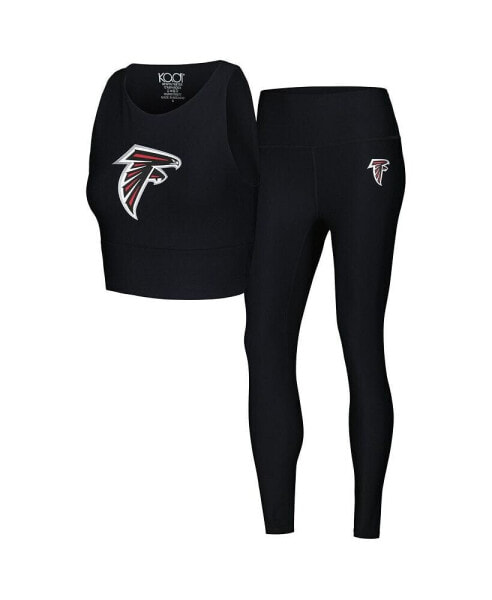 Women's Black Atlanta Falcons Leggings and Midi Bra Set