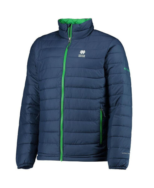 Куртка Columbia для мужчин Notre Dame Fighting Irish Columbia Omni-Heat Reflective Navy, Powder Lite