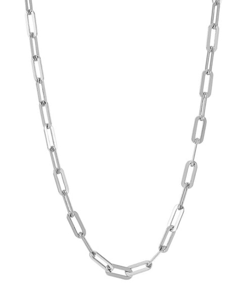 Paperclip Link 18" Chain Necklace in 18k Gold-Plated Sterling Silver or Sterling Silver, Created for Macy's