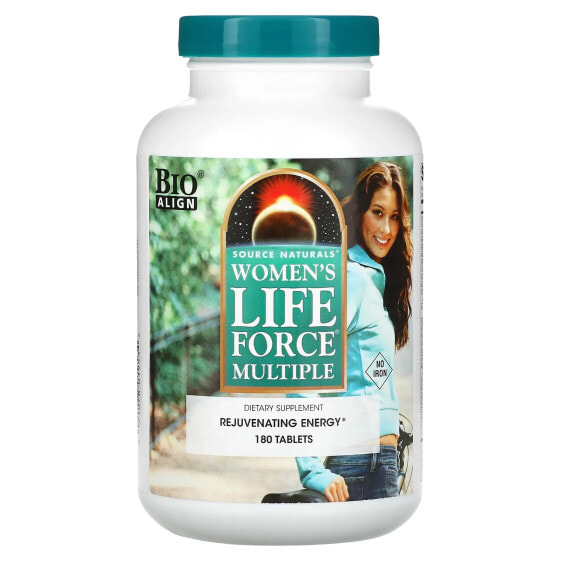 Витамины женского здоровья Source Naturals Women's Life Force Multiple, No Iron, 180 таблеток