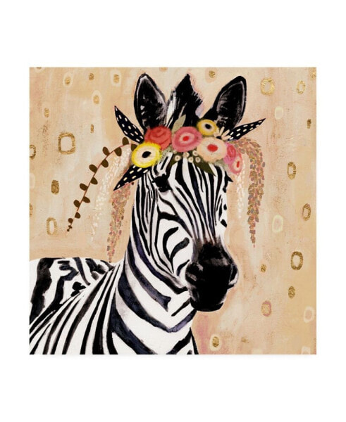 Victoria Borges Klimt Zebra I Canvas Art - 27" x 33"