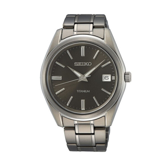 Мужские часы Seiko SUR375P1 Серый Серебристый