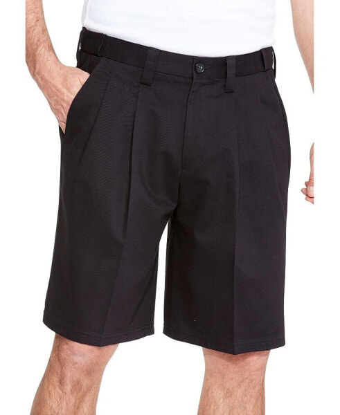 Big & Tall Wrinkle-Free Expandable Waist Pleat Front Shorts