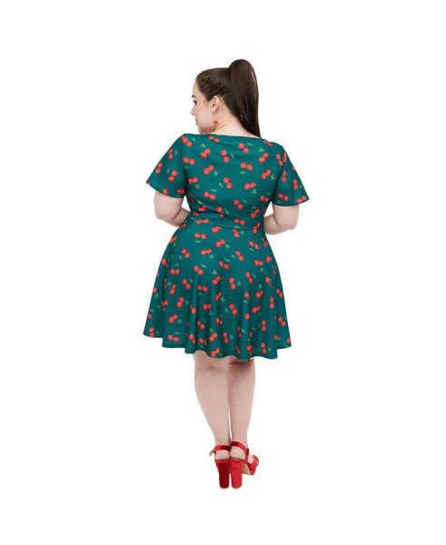 Plus Size 1950s Poppy Flare Dress