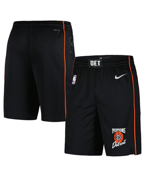 Men's Black Detroit Pistons 2023/24 City Edition Swingman Shorts