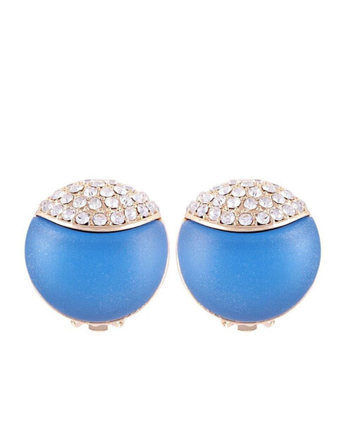 Серьги T Tahari Frosted Lucite Button Clip