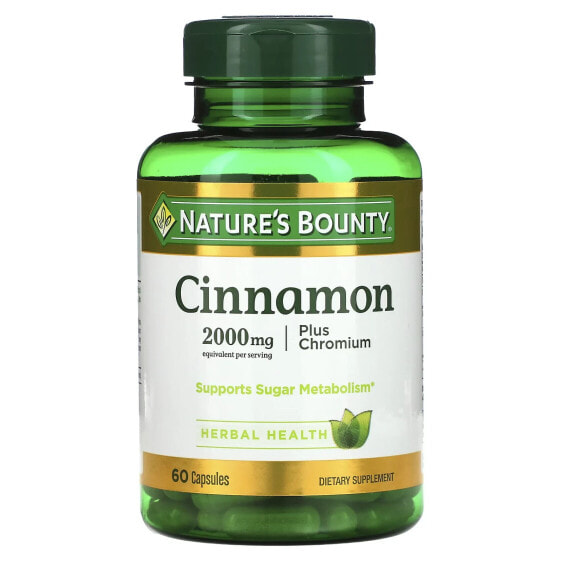 Cinnamon Plus Chromium, 2,000 mg, 60 Capsules (1,000 mg per Capsule)
