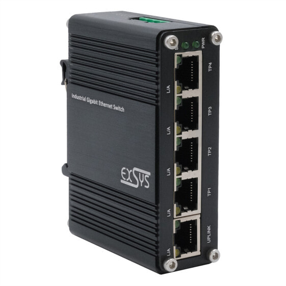 Exsys EX-62020 5-Port Indust. Ethernet Switch - Switch - 0.1 Gbps