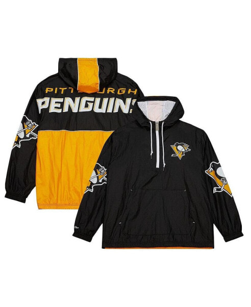 Men's Black Pittsburgh Penguins Team OG 2.0 Anorak Half-Zip Windbreaker Jacket