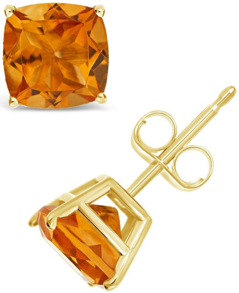 Garnet (3 ct. t.w.) Stud Earrings in 14K Yellow Gold. Also Available in Peridot, Amethyst and Citrine