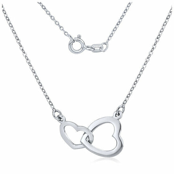 Silver necklace combined heart SMJN059FP7