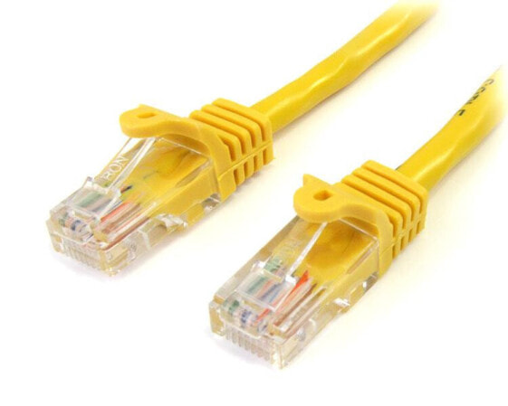 StarTech.com Cat5e Patch Cable with Snagless RJ45 Connectors - 3m - Yellow - 3 m - Cat5e - U/UTP (UTP) - RJ-45 - RJ-45