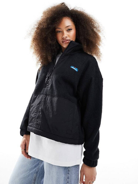 Kavu rockhaven half zip fleece in black