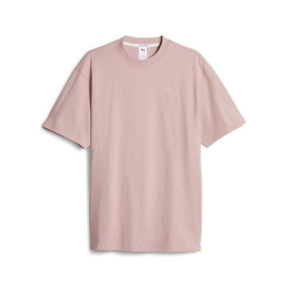 Puma Mmq Crew Neck Short Sleeve T-Shirt Womens Pink Casual Tops 62081823