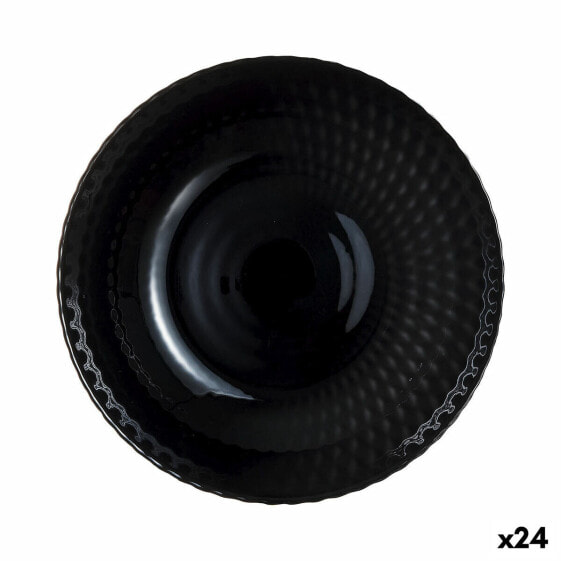 Глубокое блюдо Luminarc Pampille Noir Чёрный Cтекло 20 cm (24 штук)