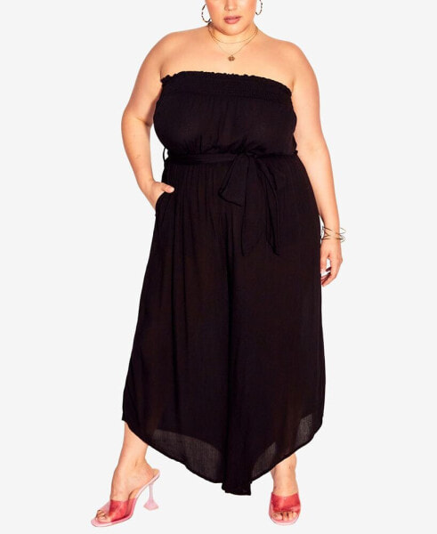 Trendy Plus Size Holiday Sun Jumpsuit