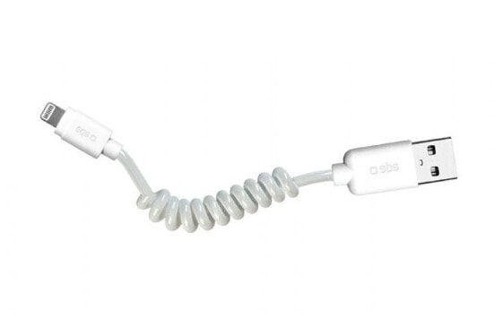 SBS Data cable USB 2.0 to Apple Lightning - 0.5 m - Lightning - USB A - Male - Male - White