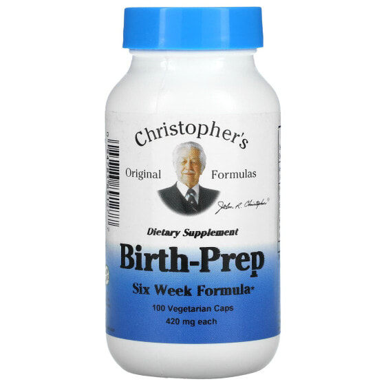 Витамины для беременных Christopher's Original Formulas Birth-Prep, Six Week Formula, 420 мг, 100 вегетарианских капсул