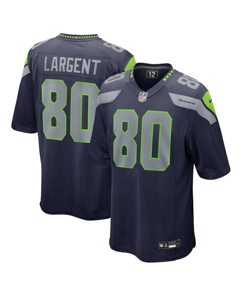 Men's Steve Largent College Navy Seattle Seahawks Retired Player Game Jersey