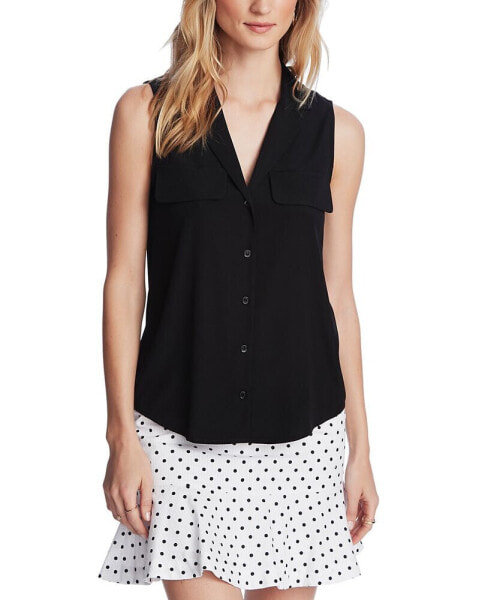 Women's Sleeveless Button-Down Blouse