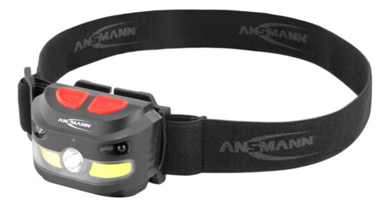 Ansmann HD250RS - Headband flashlight - Black - Buttons - IP54 - COB LED - 3 lamp(s)