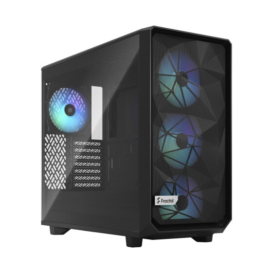 Fractal Design Meshify 2 Lite - PC - Black - ATX - EATX - micro ATX - Mini-ITX - Steel - Tempered glass - Multi - Case fans