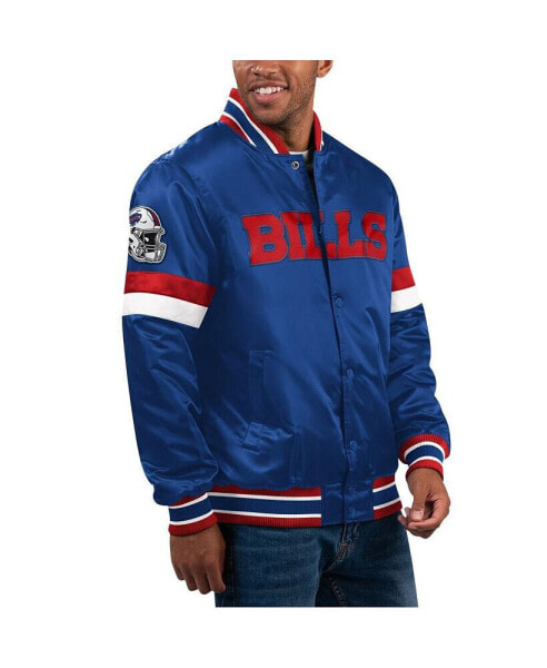 Men's Royal Buffalo Bills Home Game Satin Full-Snap Varsity Jacket