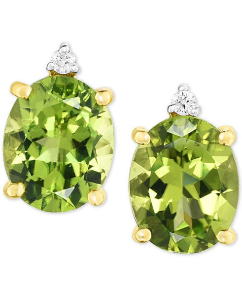 Peridot (5 ct. t.w.) & Diamond Accent Drop Earrings in 14k Gold