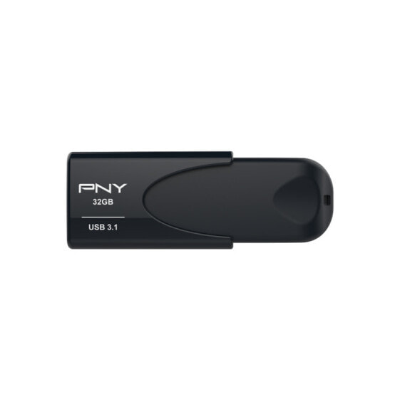 PNY Attache 4 - 32 GB - USB Type-A - 3.2 Gen 1 (3.1 Gen 1) - 80 MB/s - Capless - Black
