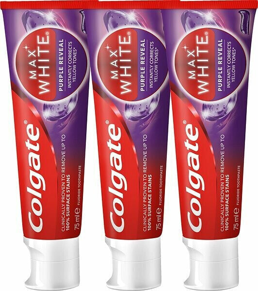 Зубная паста Colgate Max White Purple Trio 3 x 75 ml