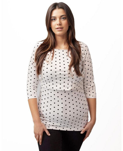 Maternity 3/4 Sleeve Nursing Tshirt