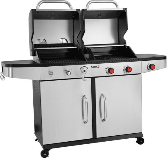 Yato Grill ogrodowy gazowo-węglowy 8.2 kW 42 cm x 45 cm