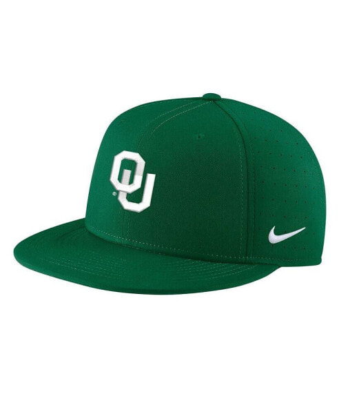Men's Green Oklahoma Sooners Aero True Baseball Performance Fitted Hat