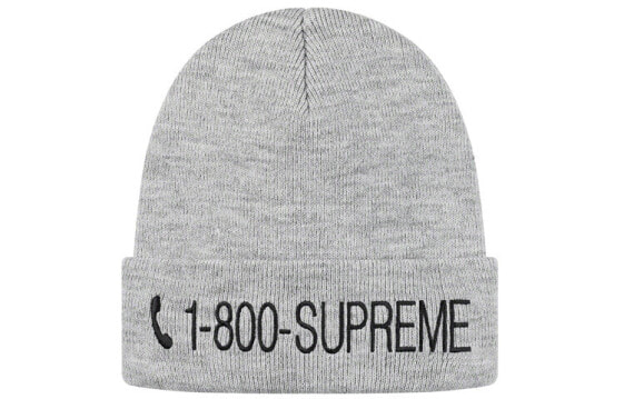 Supreme FW19 Week 1 1-800 Beanie 绒线帽 杂色灰色 / Шапка флисовая Supreme FW19 Week 1 1-800 Beanie SUP-FW19-097