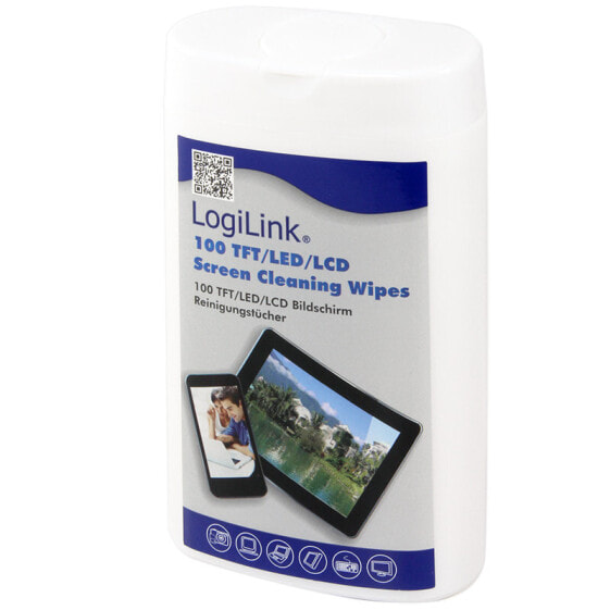 Чистящие салфетки для оборудования LogiLink RP0010 - LCD/TFT/Plasma 1 шт - 100 шт