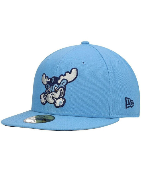 Men's Light Blue Wilmington Blue Rocks Authentic Collection Team 59FIFTY Fitted Hat