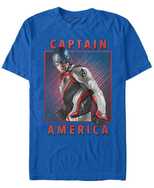 Marvel Men's Avengers Endgame Captain America Portrait, Short Sleeve T-shirt