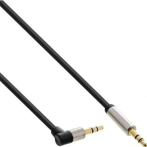 InLine Slim Audio Cable 3.5mm male / male angled Stereo 1m
