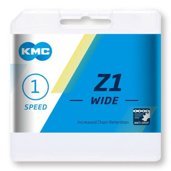 Цепь велосипедная KMC Z1 Wide - комплект 112 звеньев, для BMX, Fixie & Track