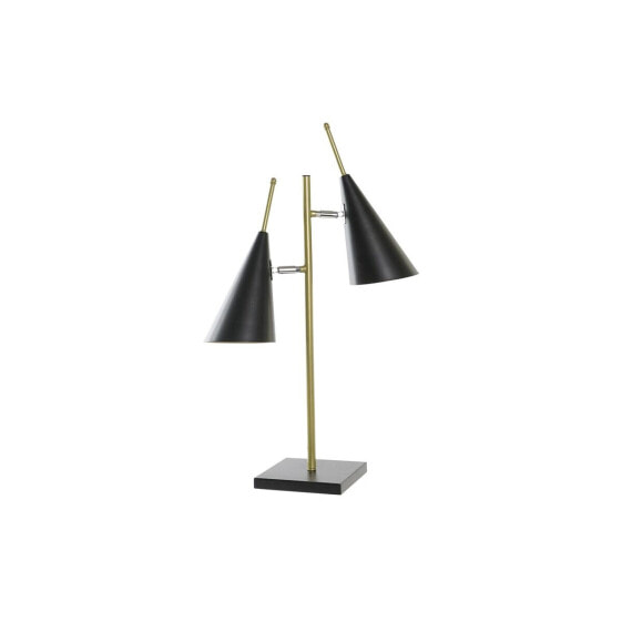 Настольная лампа декоративная DKD Home Decor Black Golden Metal 25W 220V 38 x 16 x 64 см