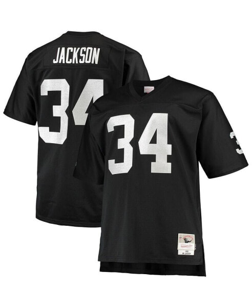 Men's Bo Jackson Black Las Vegas Raiders Big and Tall 1988 Retired Player Replica Jersey
