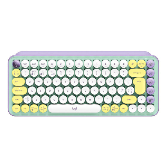 Logitech POP Keys Wireless Mechanical Keyboard With Emoji Keys - Mini - Bluetooth - Mechanical - QWERTY - Mint colour