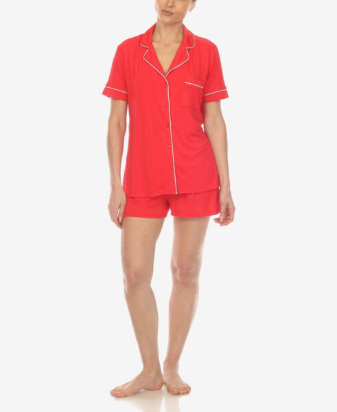 Women's 2 Pc. Short Sleeve Pajama Set
