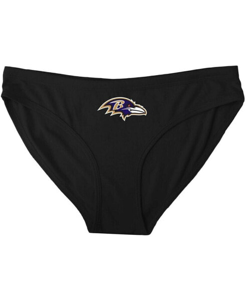 Women's Black Baltimore Ravens Solid Logo Panties