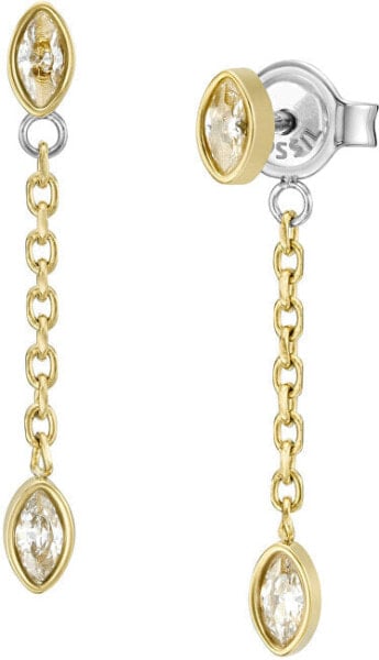 Charming gold-plated earrings with mother-of-pearl Val JF04591710