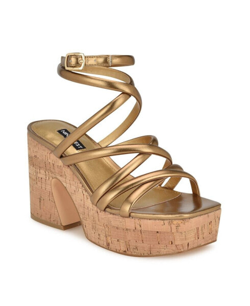 Women's Corke Strappy Square Toe Wedge Sandals