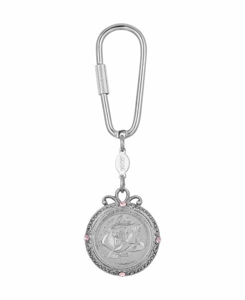 Women's June Flower of the Month Rose Key Fob