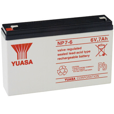 Yuasa Battery Yuasa NP7-6 - Sealed Lead Acid (VRLA) - 6 V - White - 7000 mAh - 1.26 kg