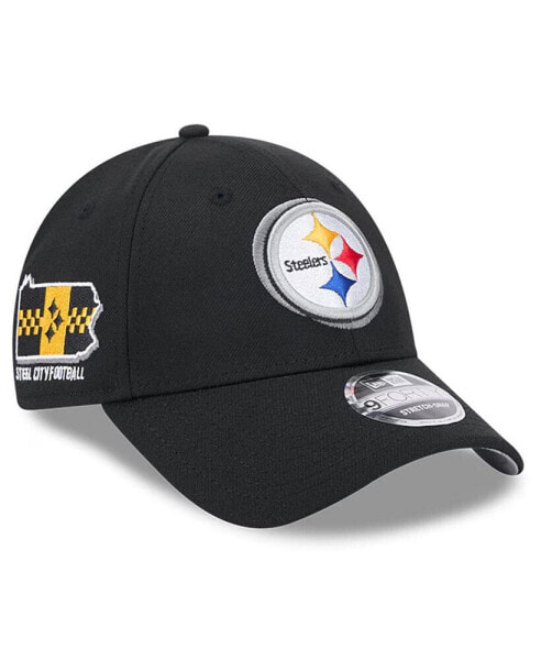 Men's Black Pittsburgh Steelers 2024 NFL Draft 9FORTY Adjustable Hat