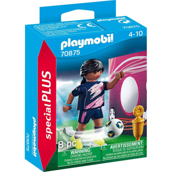 Фигурка Playmobil Футбольный игрок с голевой стенкой Special Plus